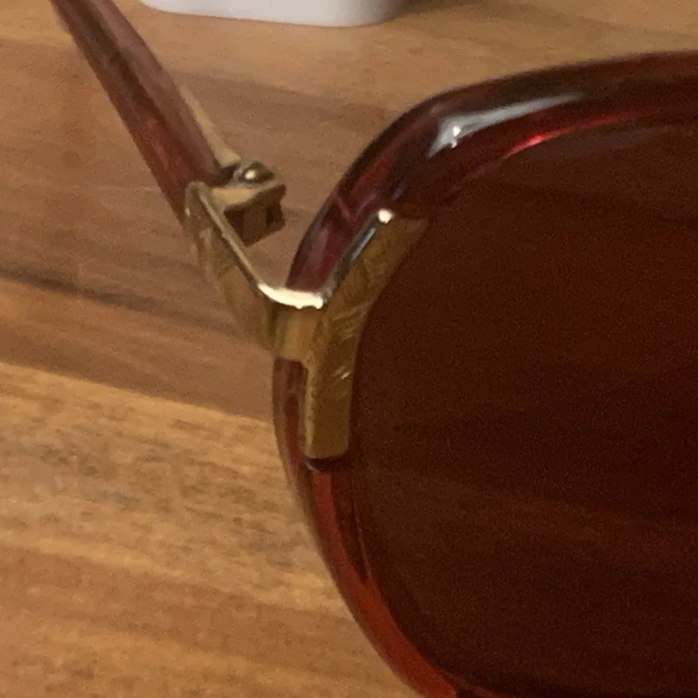 Vintage Woman's Tura MOD 344 Red & Gold 1980's Eyeglasses Frames Only Japan